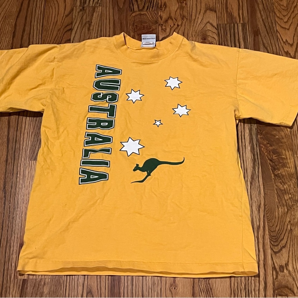 Yellow Shirt with Australia Print